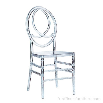 Chaises de chiavari en plastique transparent extérieur personnalisé